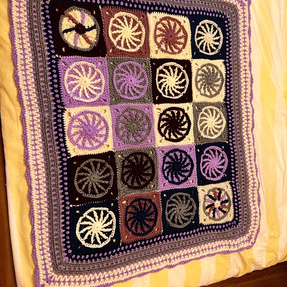 Afghan / Blanket / Throw 36” x 30” Handcrafted